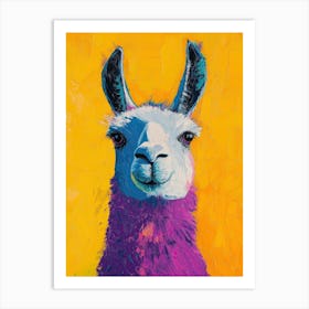 Modern Pop Art Llama 1 Art Print