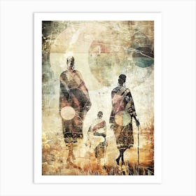 African Ethnic Tribal Illustration Art 05 Art Print