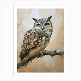 Verreauxs Eagle Owl Painting 2 Art Print