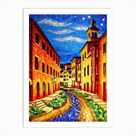 Starry Night Mosaic Painting Art Print