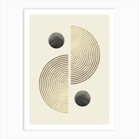 Geometry with lines 8 Art Print