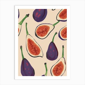 Fig Pattern Illustration 2 Art Print