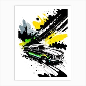 Grunge Car Art Print
