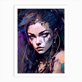Abstract Girl Painting Art Print