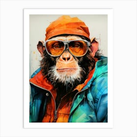 Chimpanzee animal Art Print