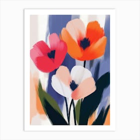 Poppies In A Vase Art Print