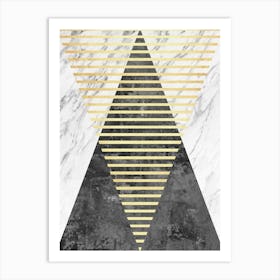 Modern geometry with gold 5 Art Print