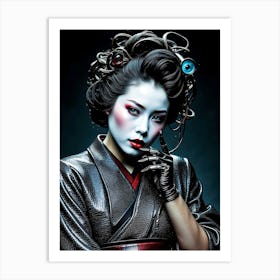 Strong Geisha Woman Art Print