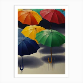 Umbrellas Stock Videos & Royalty-Free Footage Art Print