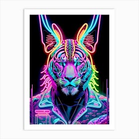 Neon Tiger 5 Art Print