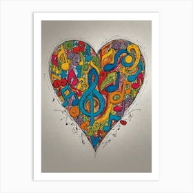 Heart Of Music 35 Art Print