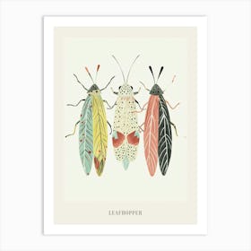 Colourful Insect Illustration Leafhopper 5 Poster Art Print