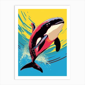 Pop Art Orca Whale 2 Art Print