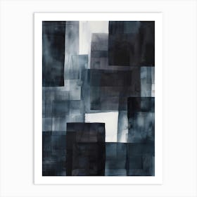 'Black Squares' 2 Art Print