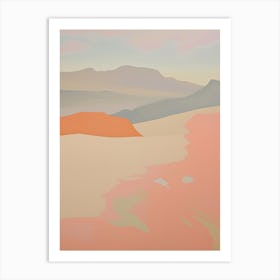 Karakum Desert   Asia (Turkmenistan), Contemporary Abstract Illustration 3 Art Print