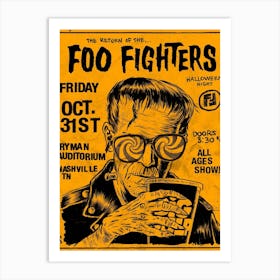 Foo Fighters Ryman Auditorium Nashville Poster Art Print