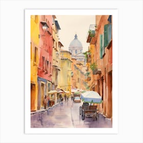 Rome, Italy Watercolour Streets 5 Art Print