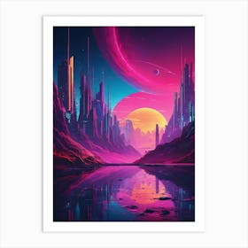 Sci-Fi City, futuristic city Art Print