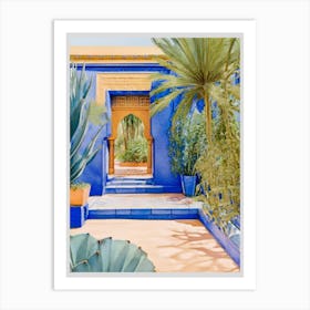 Blue Door morocco Art Print