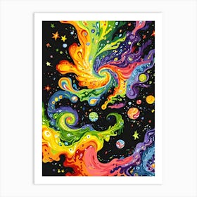 Galaxy Painting 6 Art Print