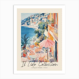 Cinque Terre   Italy Il Lido Collection Beach Club Poster 4 Art Print