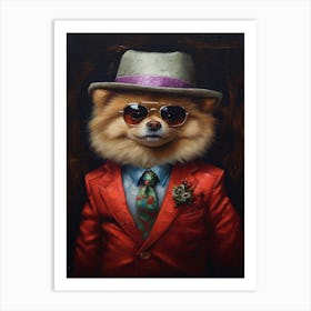 Gangster Dog Pomeranian 2 Art Print