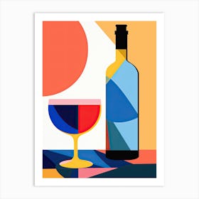 Glass Of Wine, Inspired by Matisse 2 Art Print