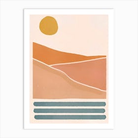 Sunset In The Desert 1 Art Print