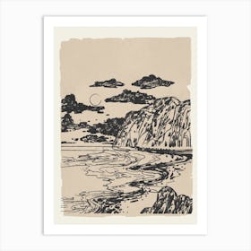 Landscape Sketch Art 1 Art Print