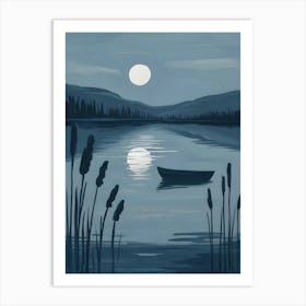 Moonlight On The Lake Art Print