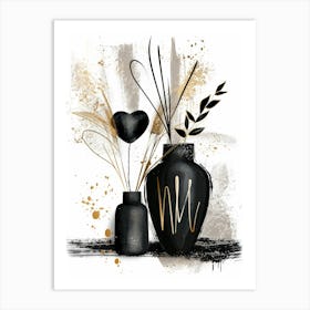 Black And Gold 69 Art Print