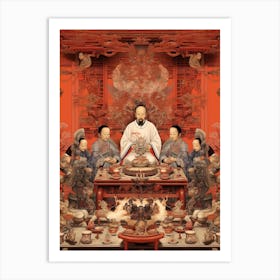 Chinese Ancestor Worship Illustration 7 Art Print