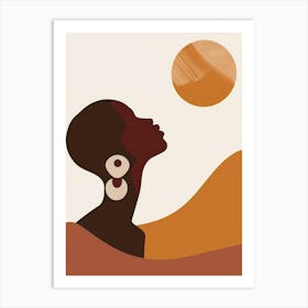 African Woman With Earrings 10 Art Print