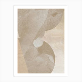 Abstract Beige Artwork Art Print