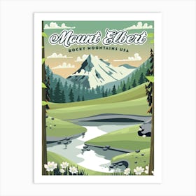 Mount Elbert Rocky Mountains USA Art Print