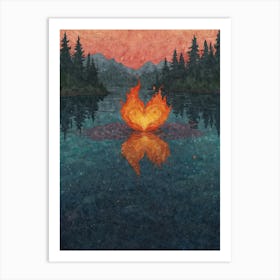 Heart Of Fire 41 Art Print