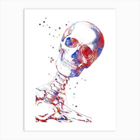 Skull Watercolor 1 Art Print