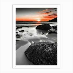 Sunset At The Beach 635 Art Print