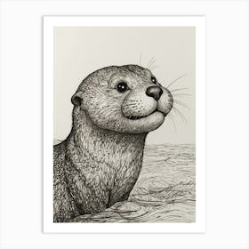 Otter 3 Art Print