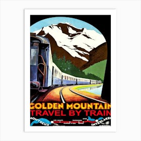 Golden Mountains, Switzerland Art Print