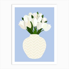 Tulip Arrangement - Blue Art Print