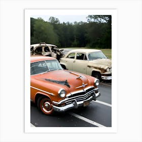 Old Cars On The Road 2 Art Print