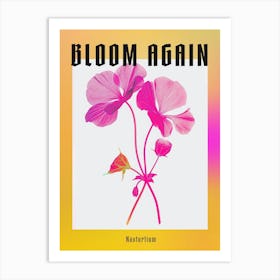 Hot Pink Nasturtium 1 Poster Art Print