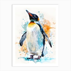 Penguin Watercolor Painting Art Print