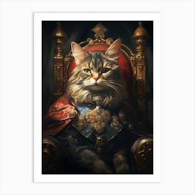 King Cat Art Print