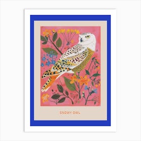 Spring Birds Poster Snowy Owl 4 Art Print