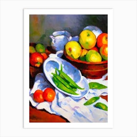 Snow Peas Cezanne Style vegetable Art Print