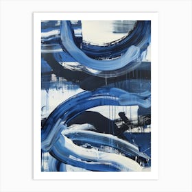 Abstract Blue Painting 3 Art Print