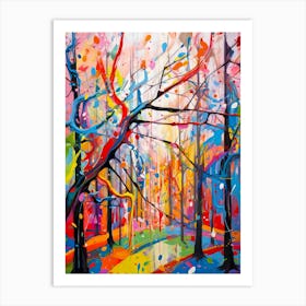 Hard Edge Forest Vibrance Art Print