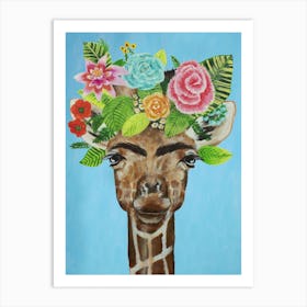 Frida Kahlo Giraffe Art Print